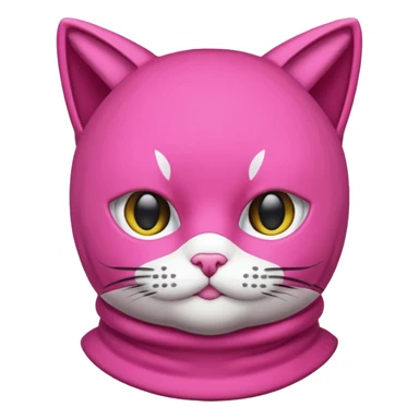 Pink Balaclava Cat sticker