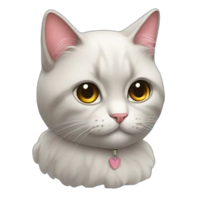 gata con lazo sticker