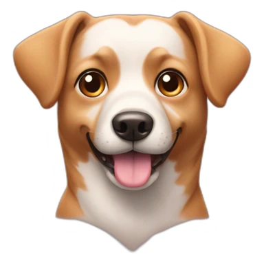 Dog face with a big  heart eyes  sticker