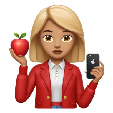 A 3D emoji with a apple Memoji style that the depicts a person who is learning to become a fashionista as her highchool extended profile. She is young in a highschool age. sticker