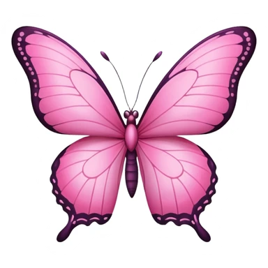 Pink butterfly emoji sticker
