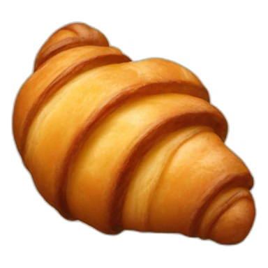 croissant with chocolate sticker