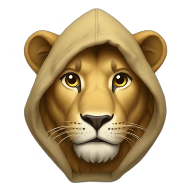 Lion wearing hoodie  sticker
