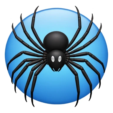 The black spider emoji but it’s blue  sticker