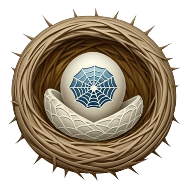 spiderweb nest sticker