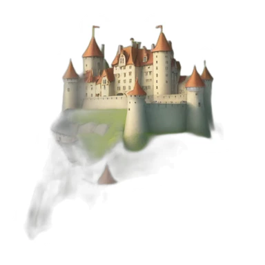 Un château sur une colline sticker