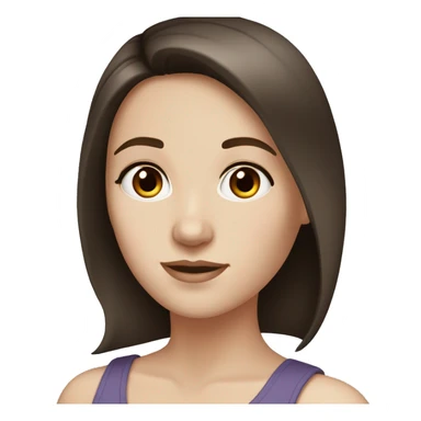 White girl with brown eyes and dark brown hair  sticker