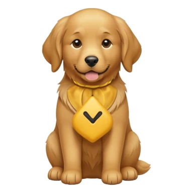 Golden retierver assis  sticker