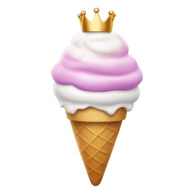 ice cream with queen crown sticker