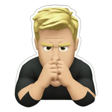 Eddie Howe biting nails sticker