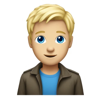 blue eyes blonde boy ull body sticker