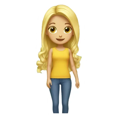 Girls with blond hair grow plants sticker