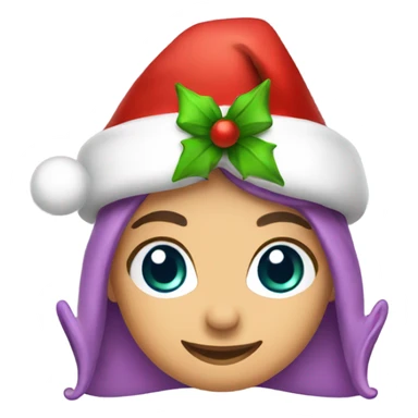 elf female santa hat sticker