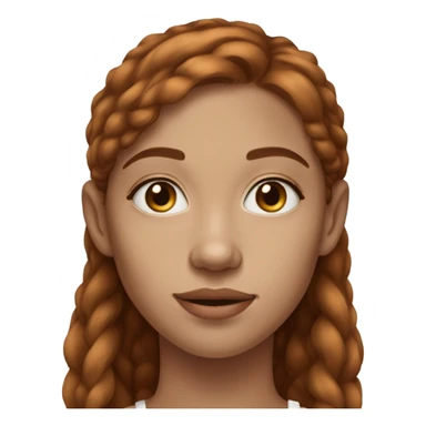 Thin pale 20 year old woman with auburn hair and brown eyes with a gold nose ring and gold hoop earrings  sticker