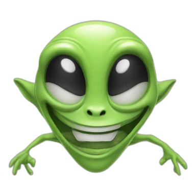happy alien sticker