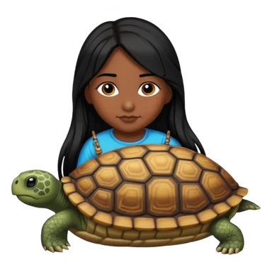 Native American girl living in a turtles back sticker