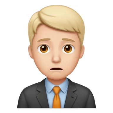 office worker in stress sticker