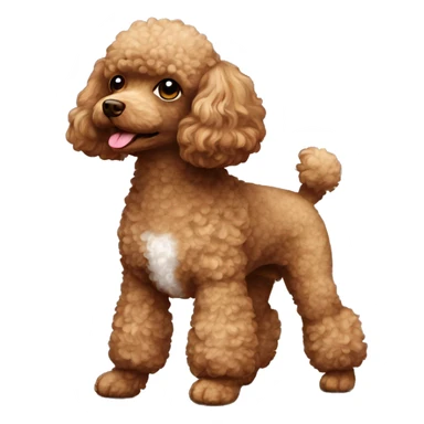 Toy poodle,brown sticker