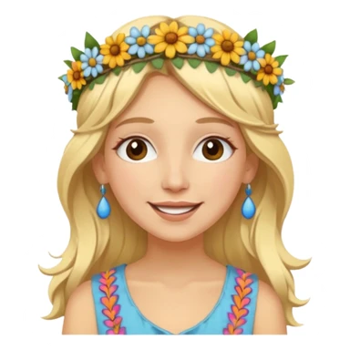 Hippie blonde joyeuse libre liberté sticker