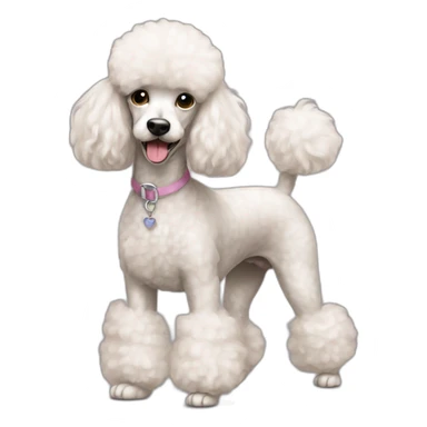 Dog Standart Poodle full body sticker