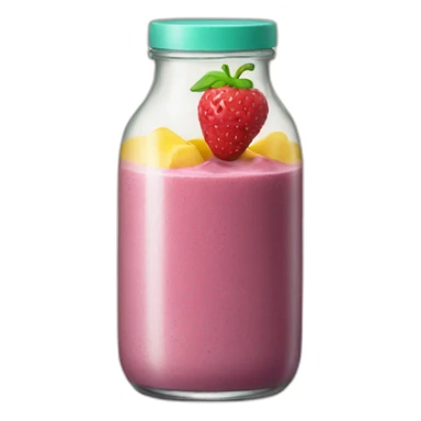 smoothie in a glass bottle sticker