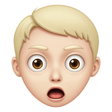 Frightened face emoji sticker