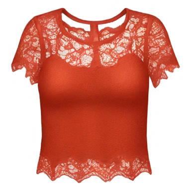 Red lace top  sticker