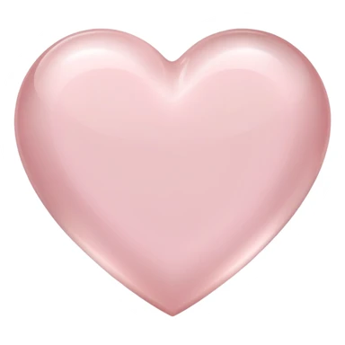 Rose quartz heart with soft pink color and smooth polished surface showing gentle translucency sticker