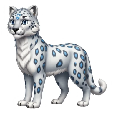 "Schnolf"-"TaniDaReal"-Snow-leopard-wolf-hybrid-fusion-animal-creature, full body sticker