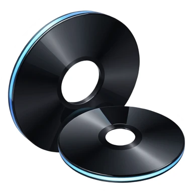 two black computer disk sticker