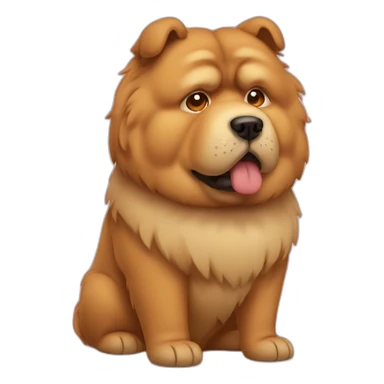 chow dog sad sticker
