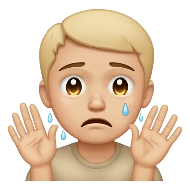 Crying and smacking face  sticker