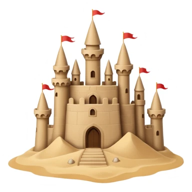 sandcastle on the beach sticker