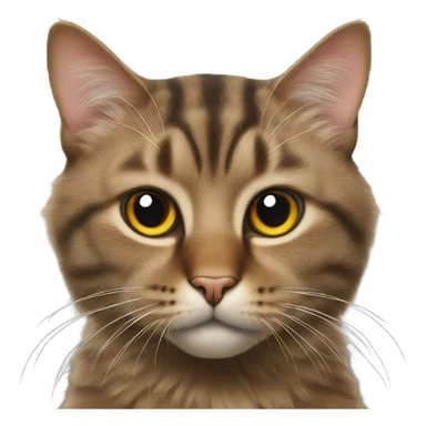 Realistic cat looking at viewer sticker