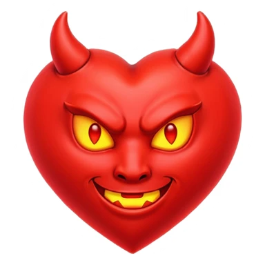 Devil heart neon sticker