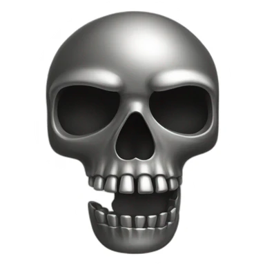metal hand skull sticker