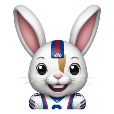 Kansas City football bunny sticker