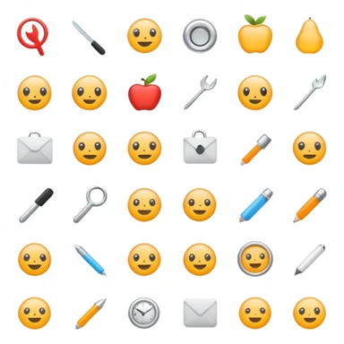 Generate a set of commonly used icons for the website. sticker