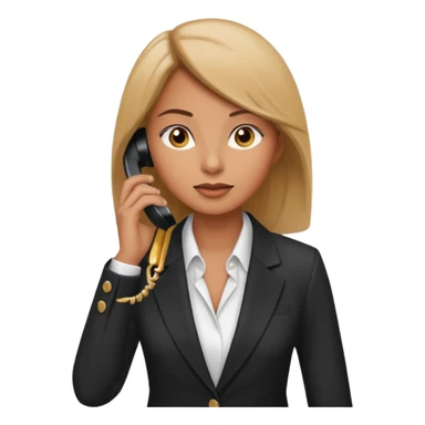 business woman talking on the phone sticker