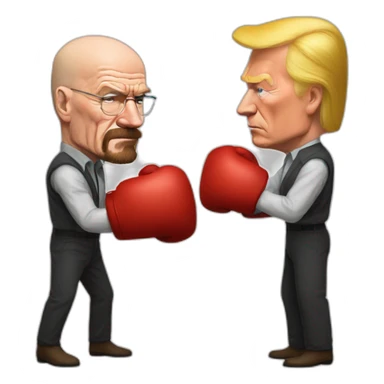 Walter white boxing with trump and putin sticker