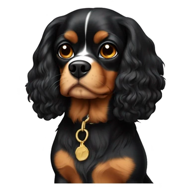 Black and tan cavalier sticker