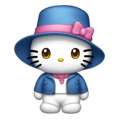 Hello kitty wearing bonet  sticker