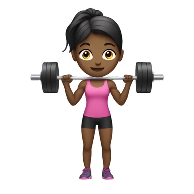 Girl weight lifter sticker