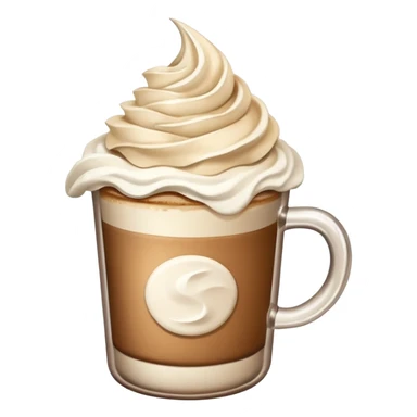 Cozy beige Coffee with whipped cream  sticker