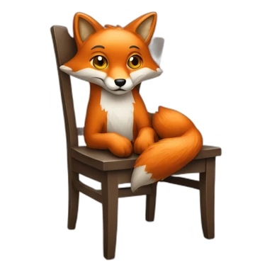 Fox tied to a chair sticker