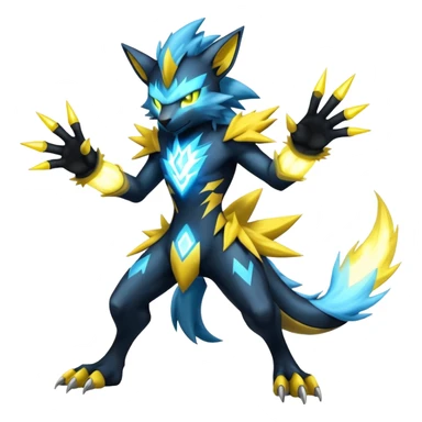 Shiny Epic Badass Manectric-Luxray-Zeraora-hybrid (Full body) sticker