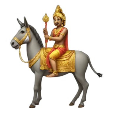 Vishnu on a donkey sticker