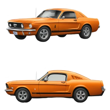 Orange Ford mustang new sticker