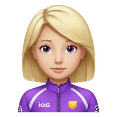 girl blonde, Race Driver purple cloth sticker