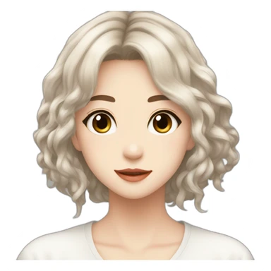 Ueda Sae（Beautiful Girl・Whitening・Medium Hair・Brown Hair） sticker